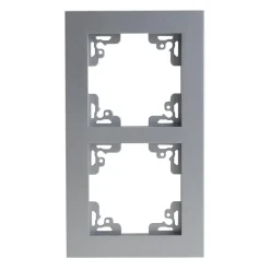 Abdeckrahmen Melbourne 2-fach silber Serie 703