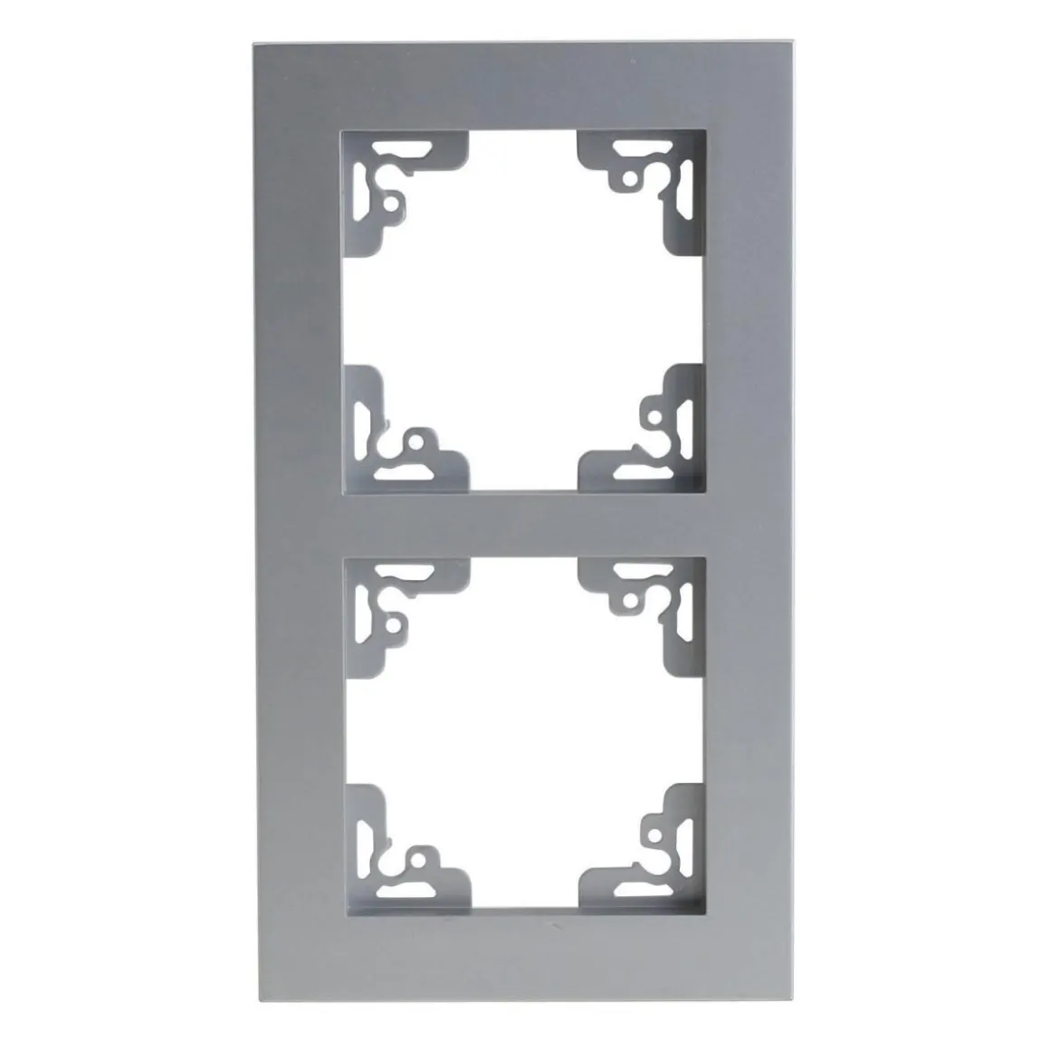 Abdeckrahmen Melbourne 2-fach silber Serie 703