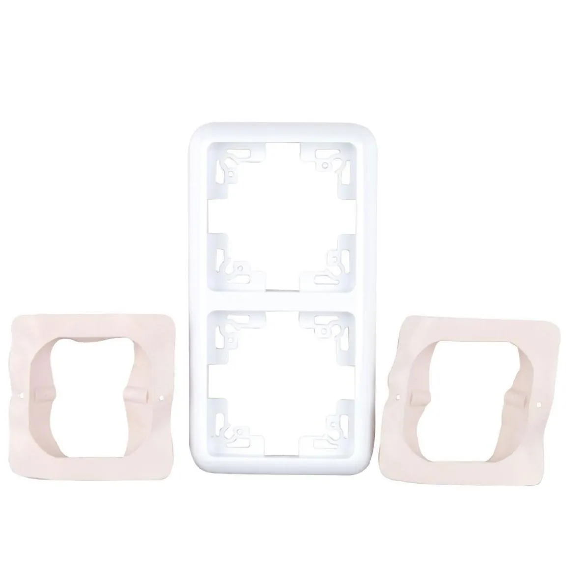 Abdeckrahmen mit IP44 Montreal 2-fach ultraweiß Serie 502