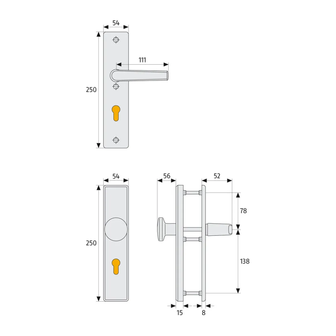 Abus Schutzbeschlag HLN 414 F1