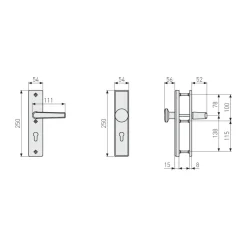 Abus Schutzbeschlag KLN 314 F1 beidseitig