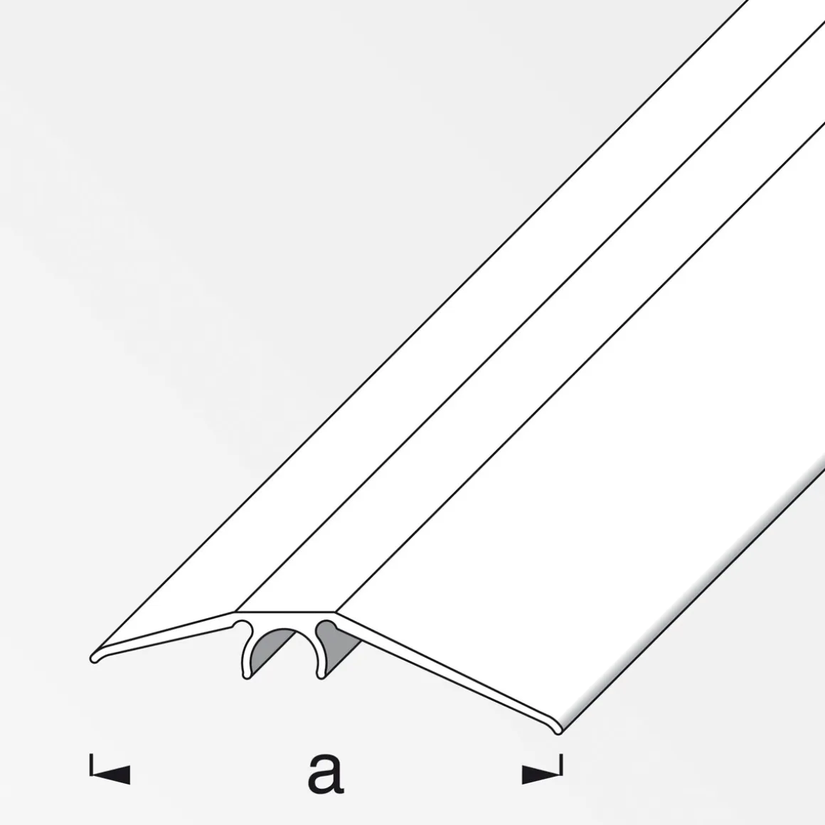 Alfer Niveauausgleichsprofil Clipstech 56 mm 2m edelstahl-optik