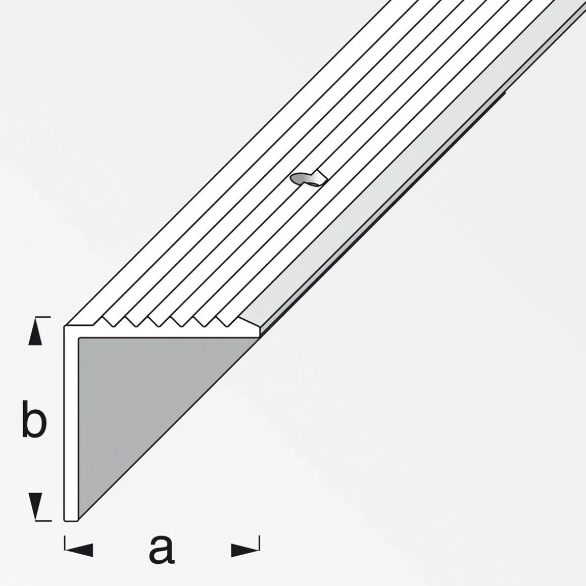 Alfer Treppenschiene 19 x 20 mm 1m messing
