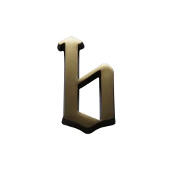 Alpertec Buchstabe b brüniert