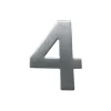 Alpertec Edelstahl-Hausnummer 4 satiniert