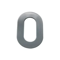 Alpertec Edelstahl-Hausnummer 0 satiniert