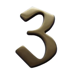 Alpertec Hausnummer 3 brüniert