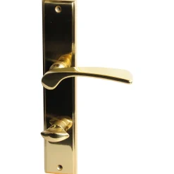 Alpertec Langschildgarnitur Nelson-LS für WC poliert 78 mm