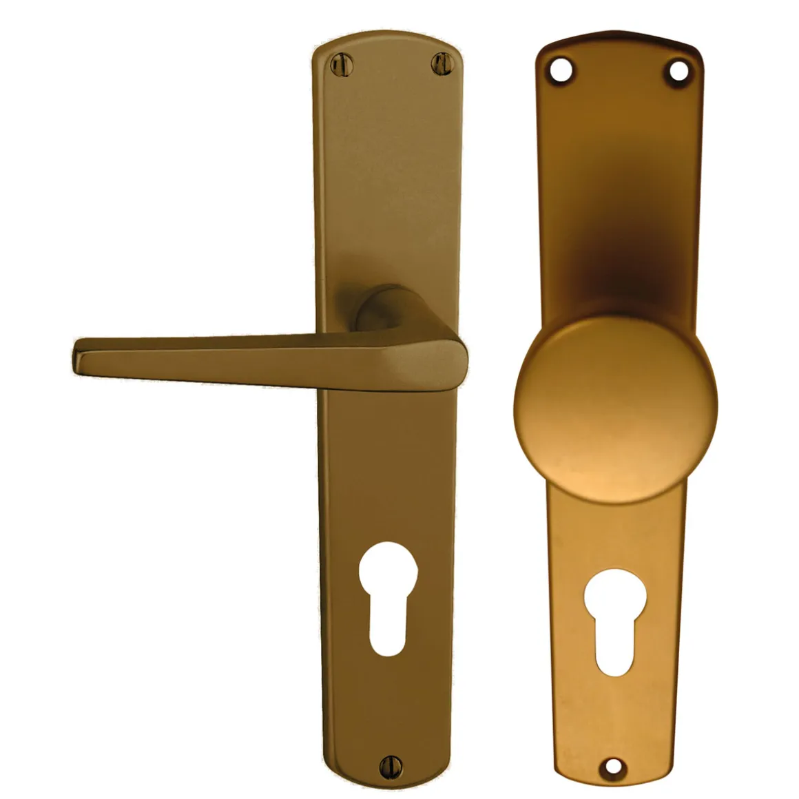 Alpertec Langschildgarnitur Phil-LS für Eingangstür PZ F4