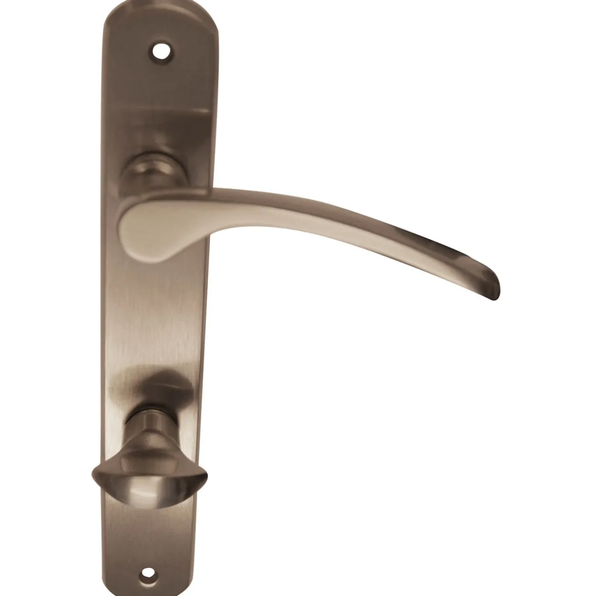 Alpertec Langschildgarnitur Amos-LS für WC satiniert ohne Feder