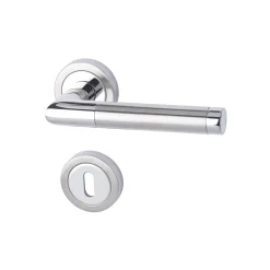 Alpertec Rosettengarnitur Dallas II-R Edelstahl poliert/satiniert BB