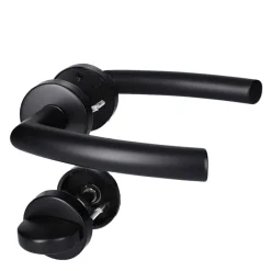 Alpertec Rosettengarnitur Fair II für WC-Türen Durchmesser 52 mm schwarz