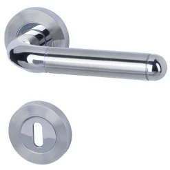 Alpertec Rosettengarnitur Solid 4-R Edelstahl poliert/satiniert BB