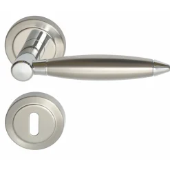 Alpertec Rosettengarnitur Lenny-R Chrom poliert /Edelstahl satiniert BB