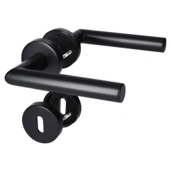 Alpertec Rosettengarnitur Fair I schwarz Durchmesser 52 mm