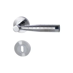 Alpertec Rosettengarnitur Solid 5-R Edelstahl poliert/satiniert BB