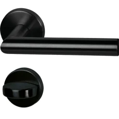 Alpertec Rosettengarnitur Fair I für WC-Türen Durchmesser 52 mm schwarz