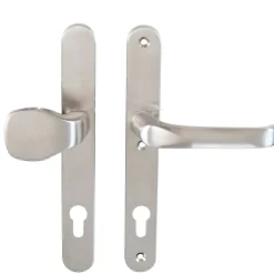 Alpertec Schmalrahmen-Langschildgarnitur 92 mm satiniert