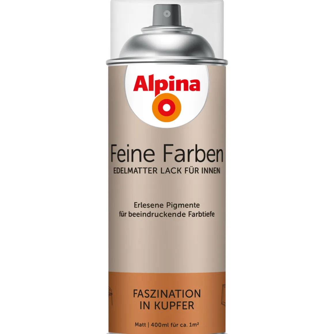 Alpina Buntlack Feine Farben Sprühlack Faszination in Kupfer 400ml