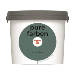 Alpina Innenfarbe pure farben 2,5 L Blaugrün matt