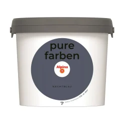 Alpina Innenfarbe pure farben 2,5 L Nachtblau matt