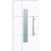 Aluminium Sicherheits-Haustür Parma Exklusiv 75 mm weiß 110 x 210 cm Anschlag rechts inkl Griffset
