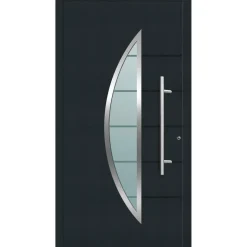 Aluminium Sicherheits-Haustür Sassari Exklusiv 75 mm anthrazit 110 x 210 cm Anschlag rechts inkl Griffset