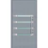 Aluminium Sicherheits-Haustür Brescia Exklusiv 75 mm grau 110 x 210 cm Anschlag rechts inkl Griffset