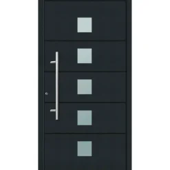 Aluminium Sicherheits-Haustür Tarent Superior 60 mm anthrazit 110 x 210 cm Anschlag links inkl Griffset