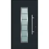Aluminium Sicherheits-Haustür Bergamo Superior 60 mm anthrazit 100 x 210 cm Anschlag rechts inkl Griffset