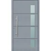 Aluminium Sicherheits-Haustür Prato Superior 60 mm grau 110 x 210 cm Anschlag links inkl Griffset