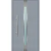 Aluminium Sicherheits-Haustür Rimini Exklusiv 75 mm grau 110 x 210 cm Anschlag links inkl Griffset