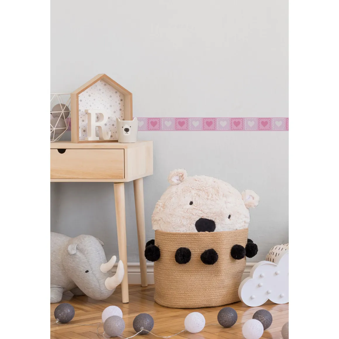 AS Creation Selbstklebende Borte Herzen 5 m x 0,05 m