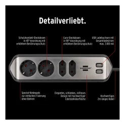 Brennenstuhl Estilo Eck-Steckdosenleiste 2m