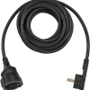 Brennenstuhl Qualitäts-Kunststoff-Verlängerungskabel mit Flachstecker 500 cm schwarz
