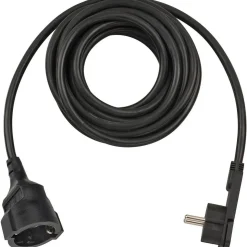 Brennenstuhl Qualitäts-Kunststoff-Verlängerungskabel mit Flachstecker 500 cm schwarz