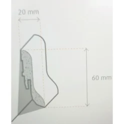 Clip-Laminatleiste SL 60 Buche hell 250 cm lang