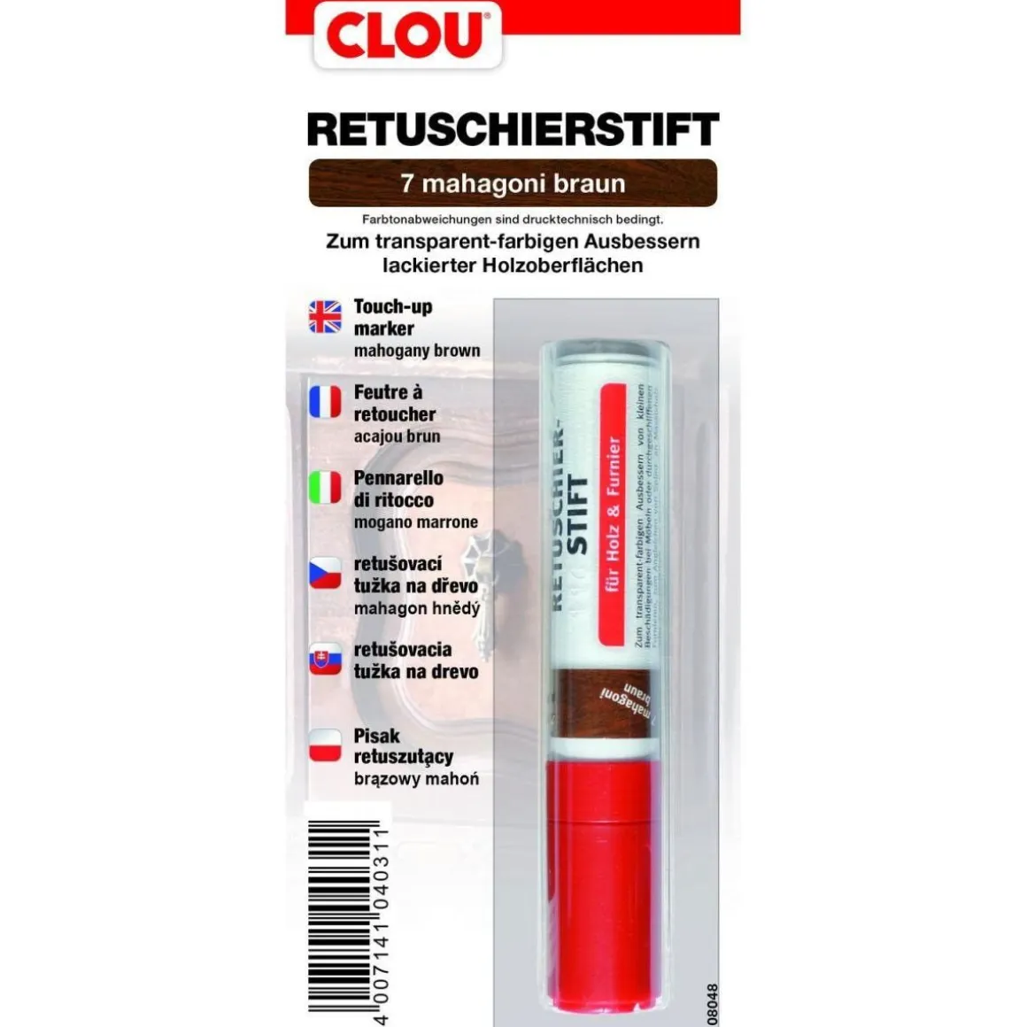 Clou Retuschierstift Mahagoni braun