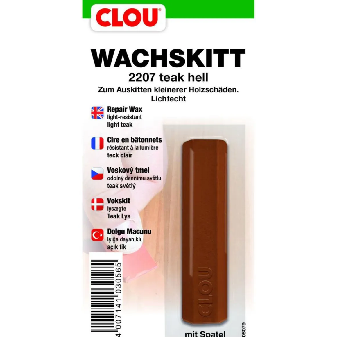 Clou Wachskitt Teak hell