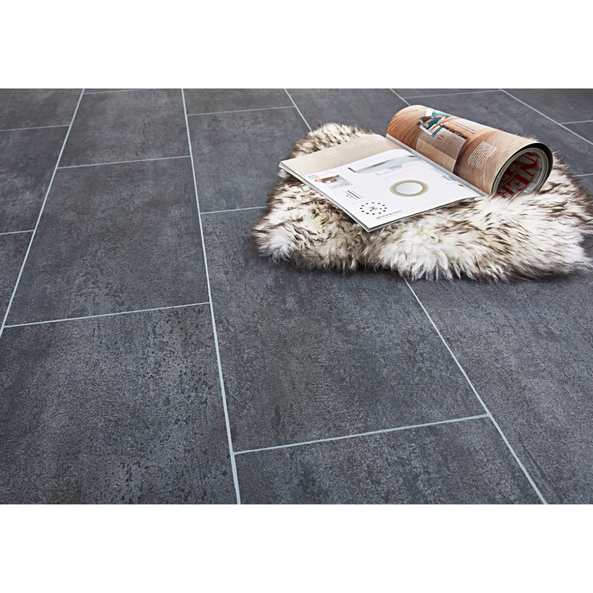 CV-Bodenbelag Living anthrazit 4 m