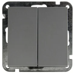 Doppel-/Wechselschalter Melbourne silber Serie 703