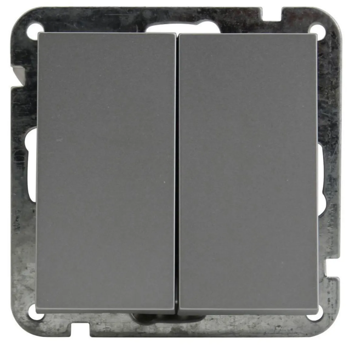 Doppel-/Wechselschalter Melbourne silber Serie 703