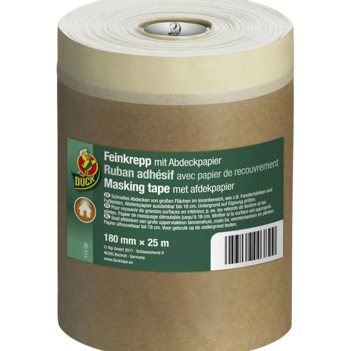 Duck Feinkrepp mit Abdeckpapier 180 mm x 25 m