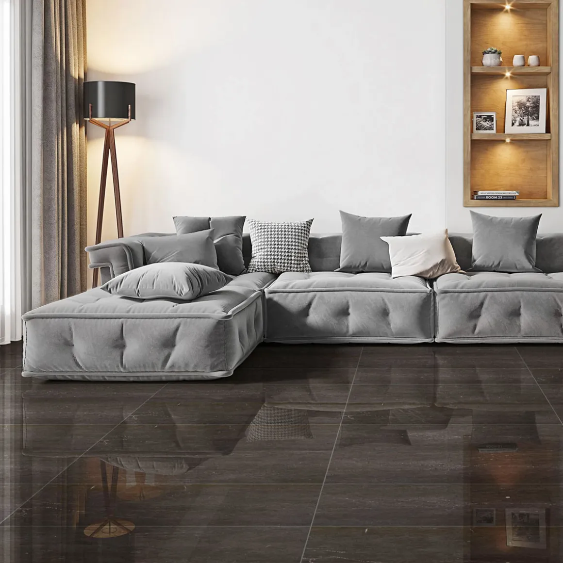 Feinsteinzeug Marquina 60 x 30 cm