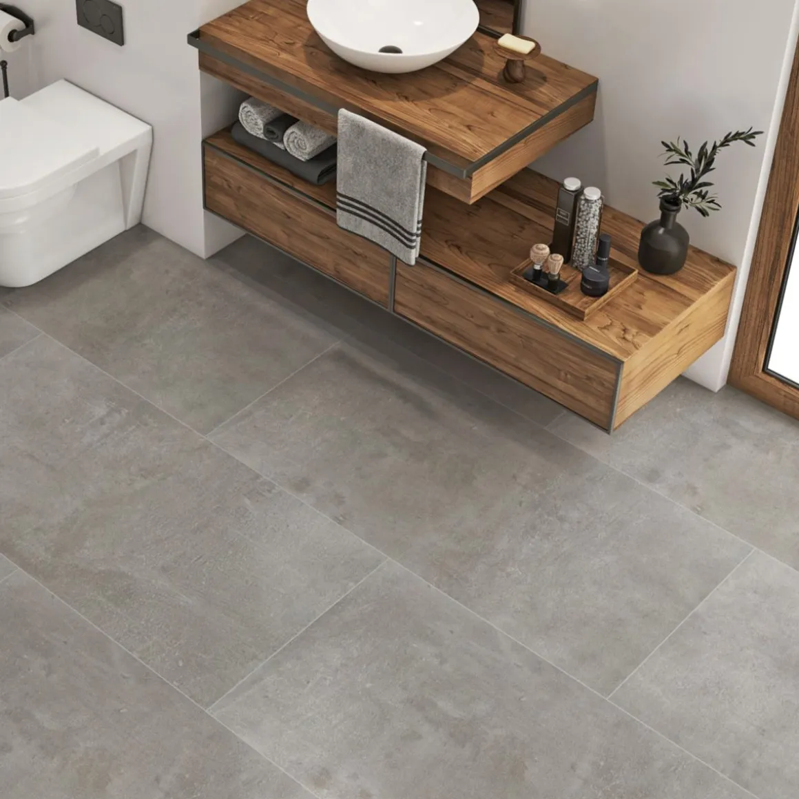 Feinsteinzeug Urbon Pro grey ca. 80 x 80 cm