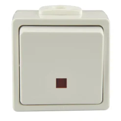 Feuchtraum Aufputz-Kontroll-/Wechselschalter Aquarius polarweiß