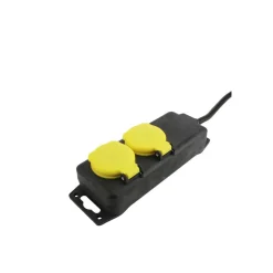 Feuchtraum-Steckdosenleiste 1,4 m 2-fach schwarz