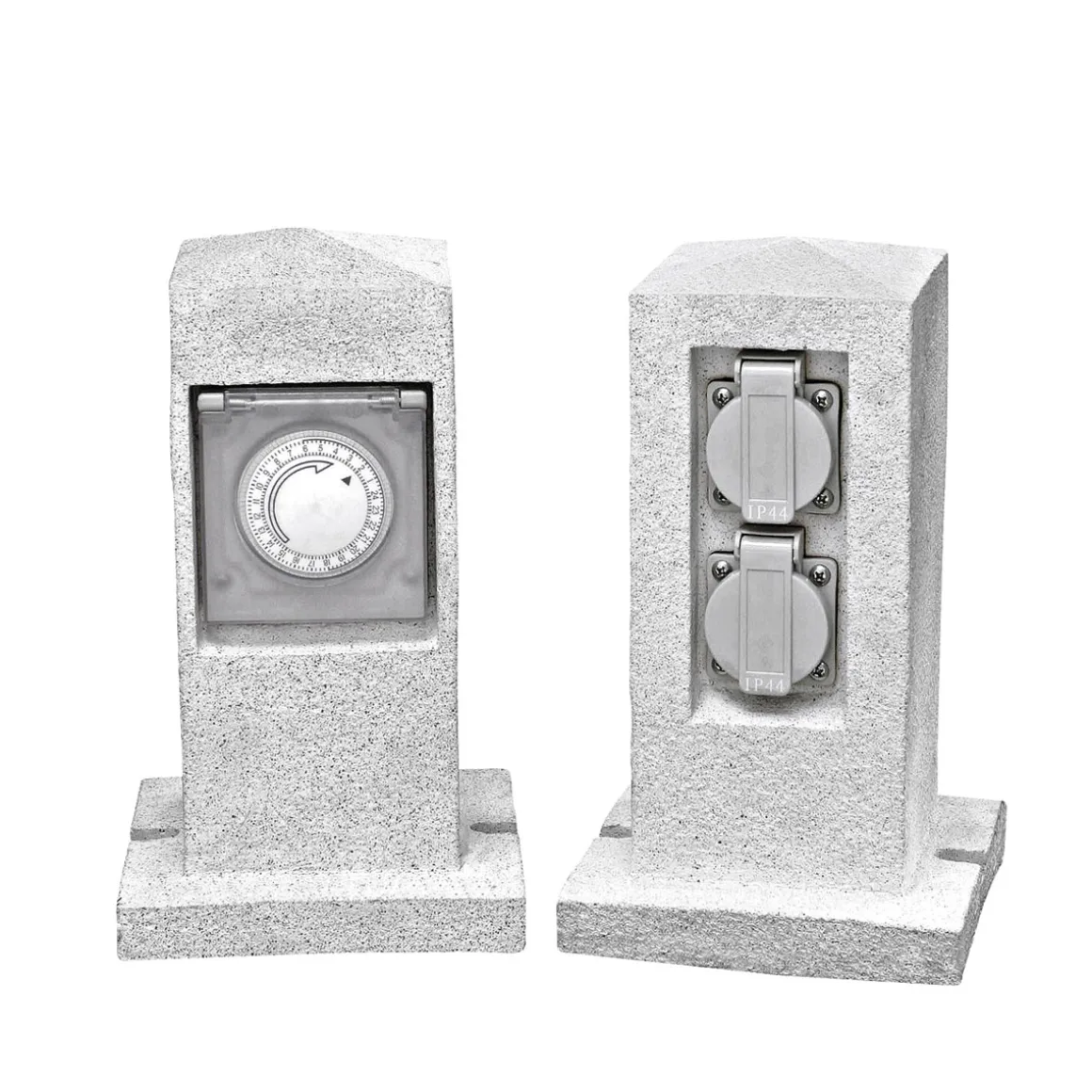 Flector Garten Steckdosen-Säule mit Zeitschaltuhr