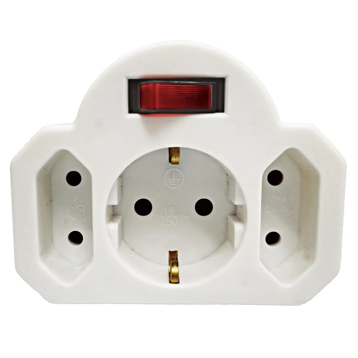 Flector Technik Steckdosenadapter mit Schalter 3-fach