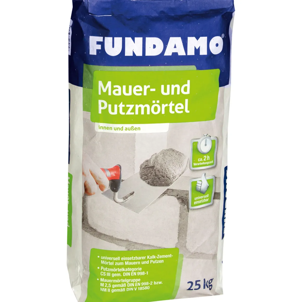 Fundamo Mauer- und Putzmörtel 25 kg